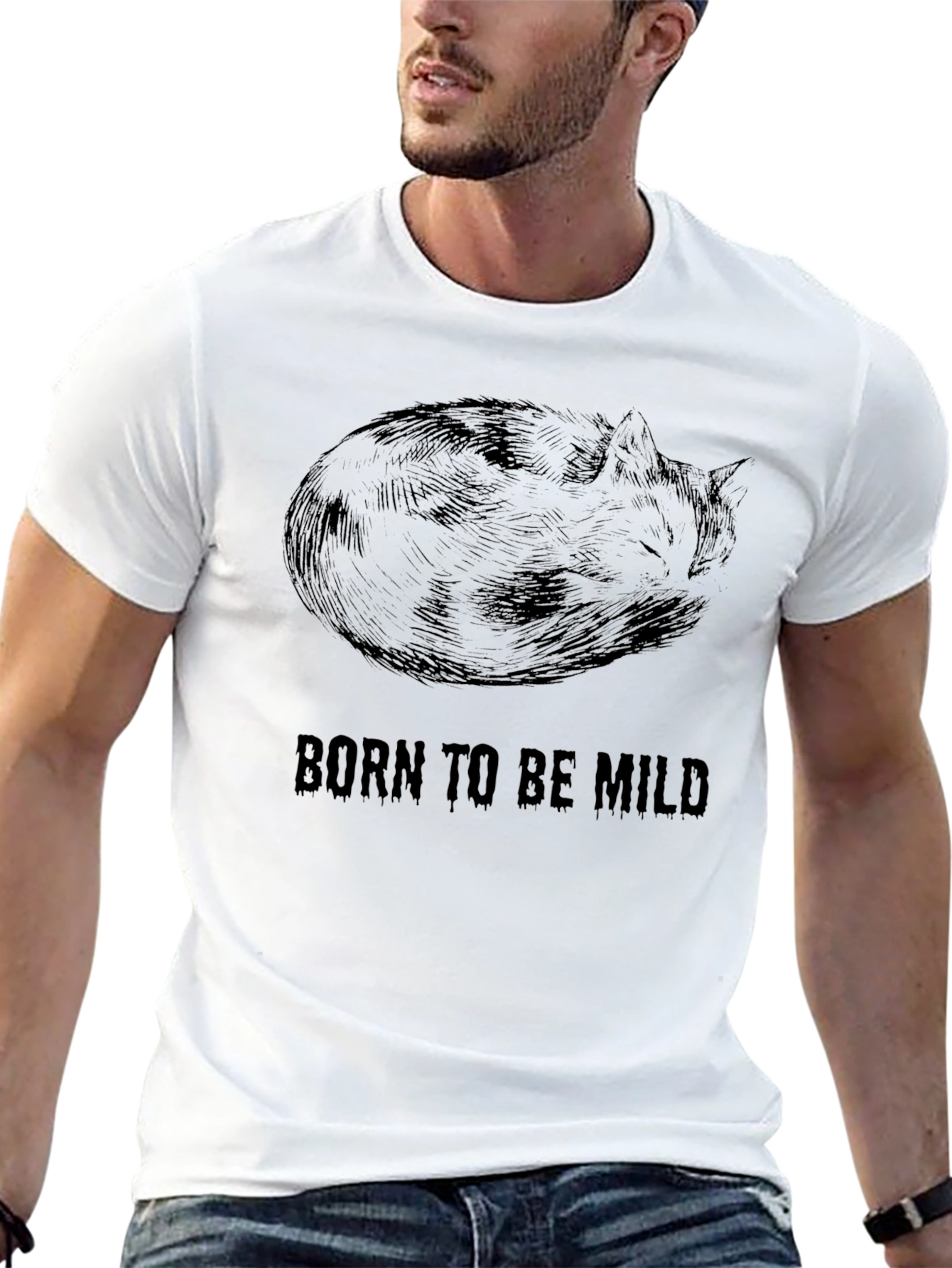 Born To Be Mild Black Graphic Tee