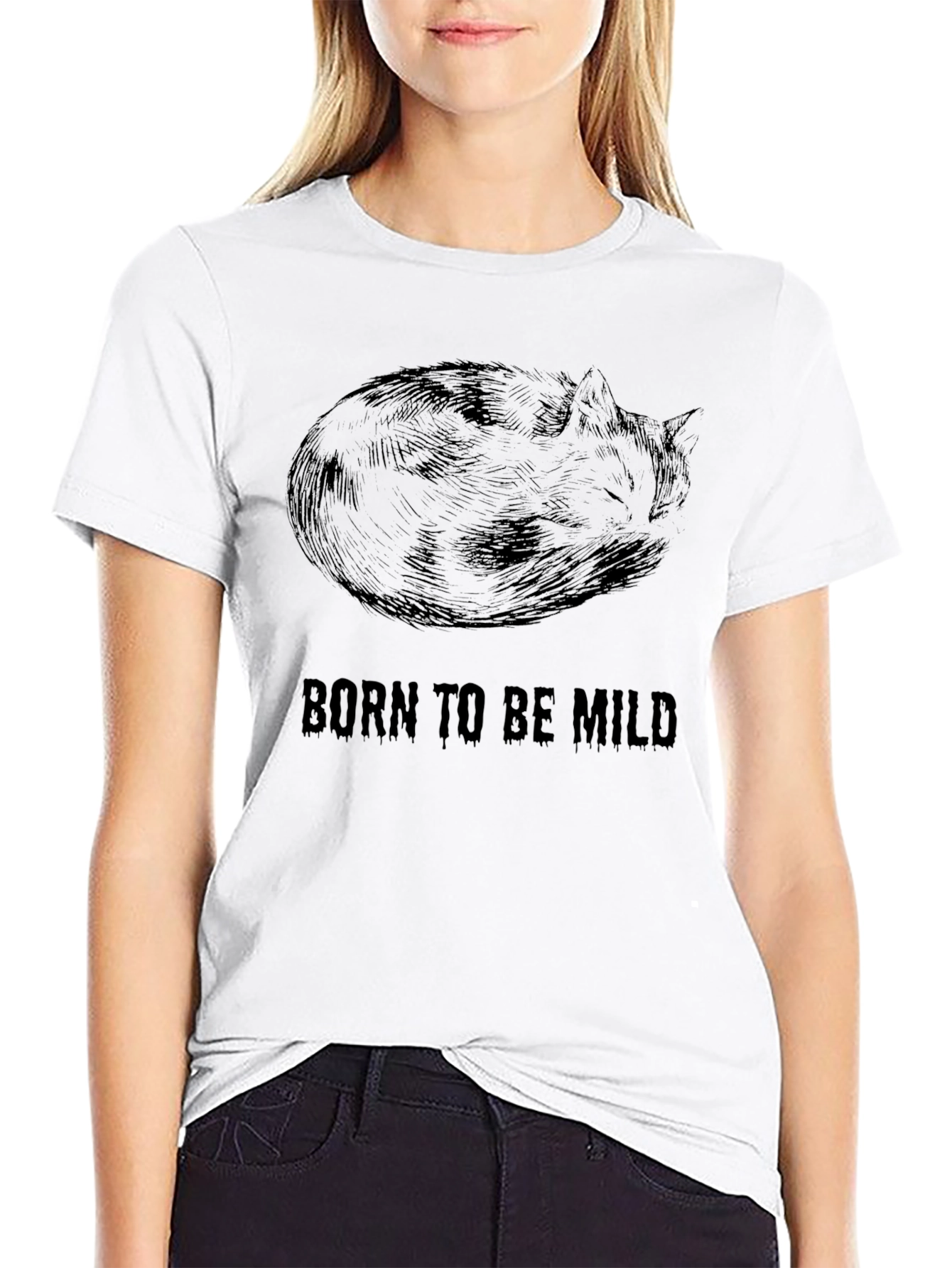 Born To Be Mild Black Graphic Tee
