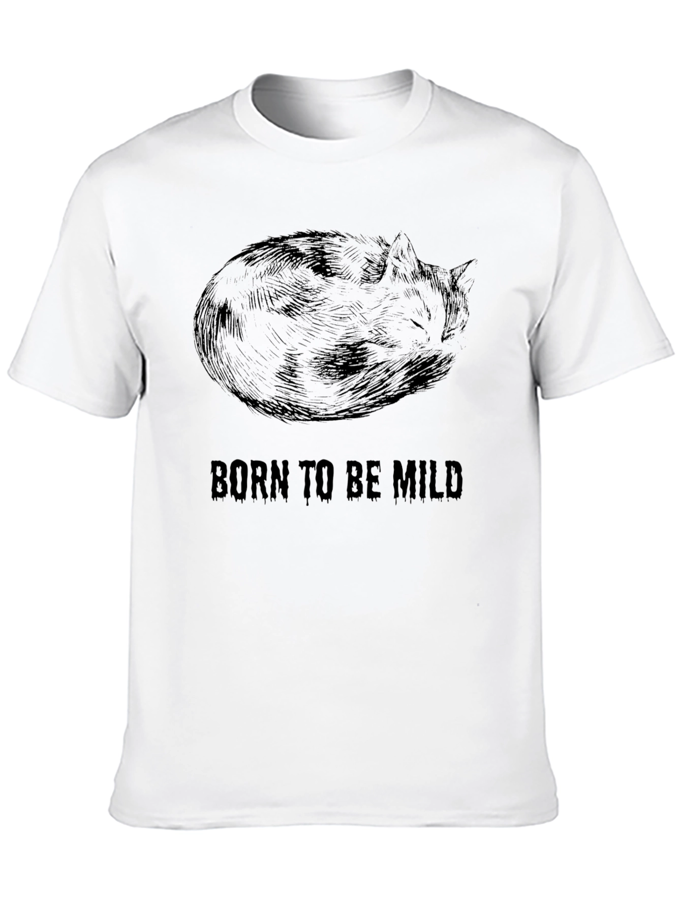 Born To Be Mild Black Graphic Tee