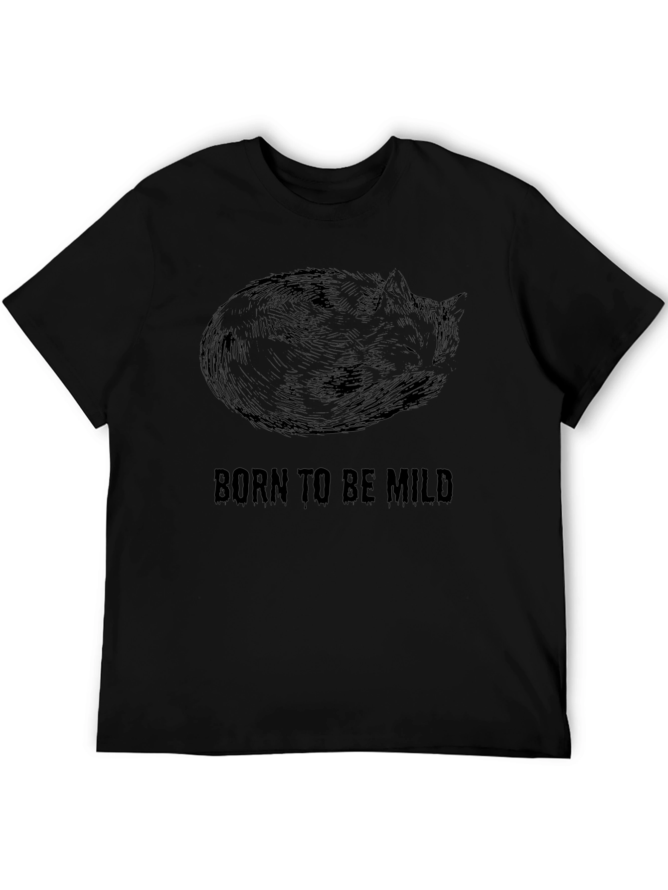 Born To Be Mild Black Graphic Tee
