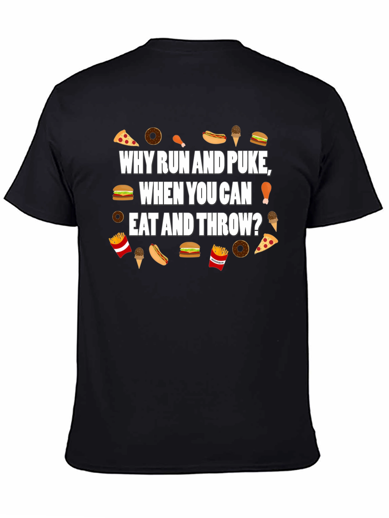 Humorous Eat and Throw Graphic Tee
