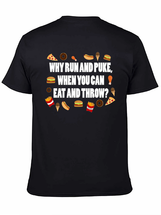 Humorous Eat and Throw Graphic Tee