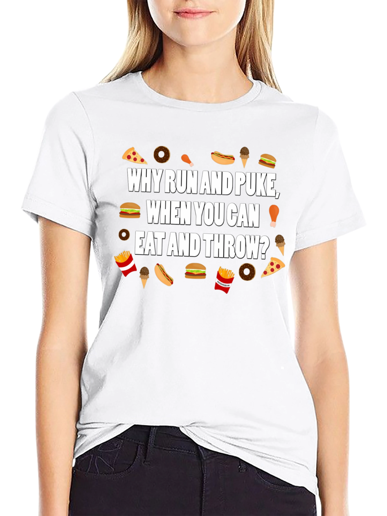Humorous Eat and Throw Graphic Tee