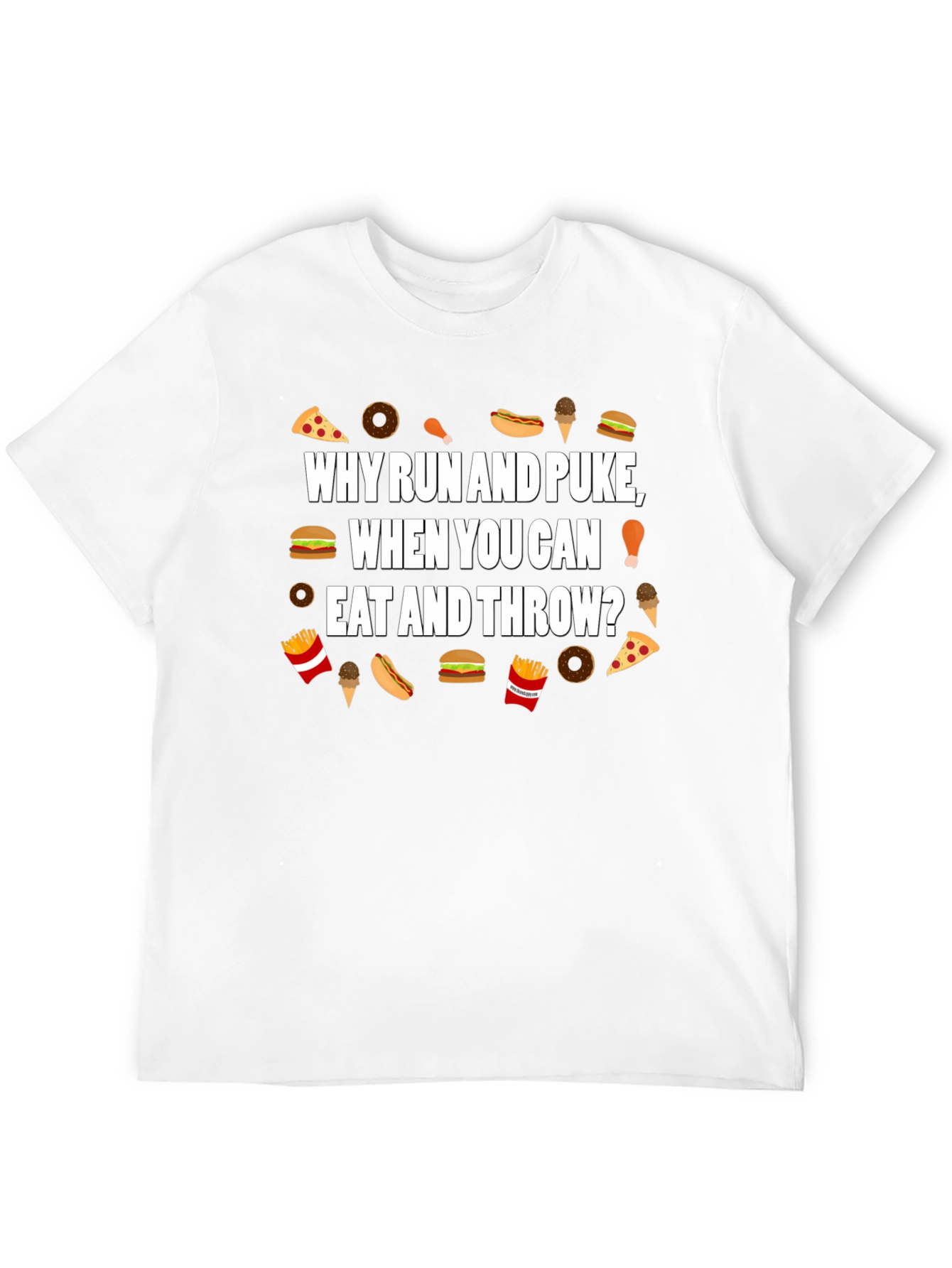 Humorous Eat and Throw Graphic Tee