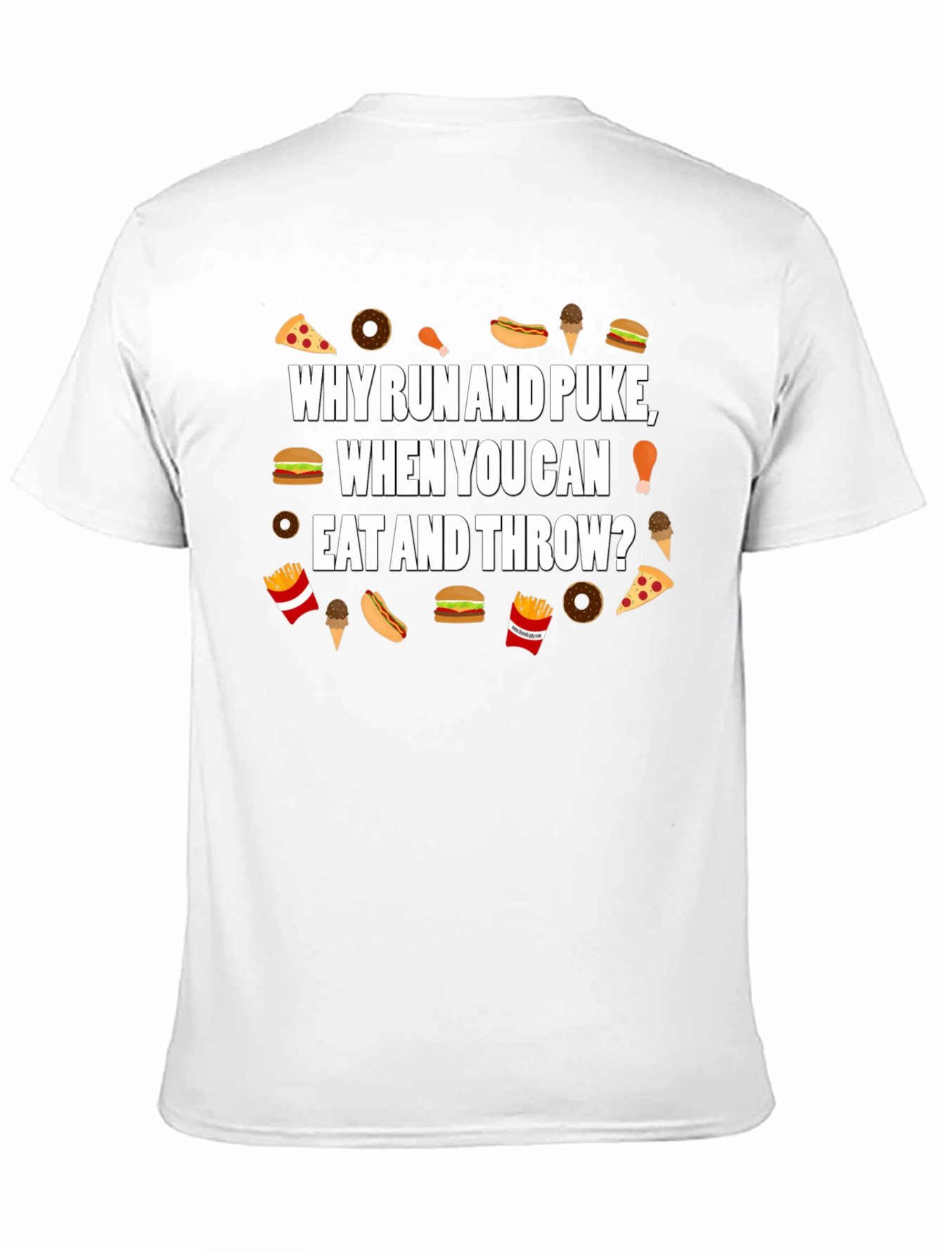 Humorous Eat and Throw Graphic Tee