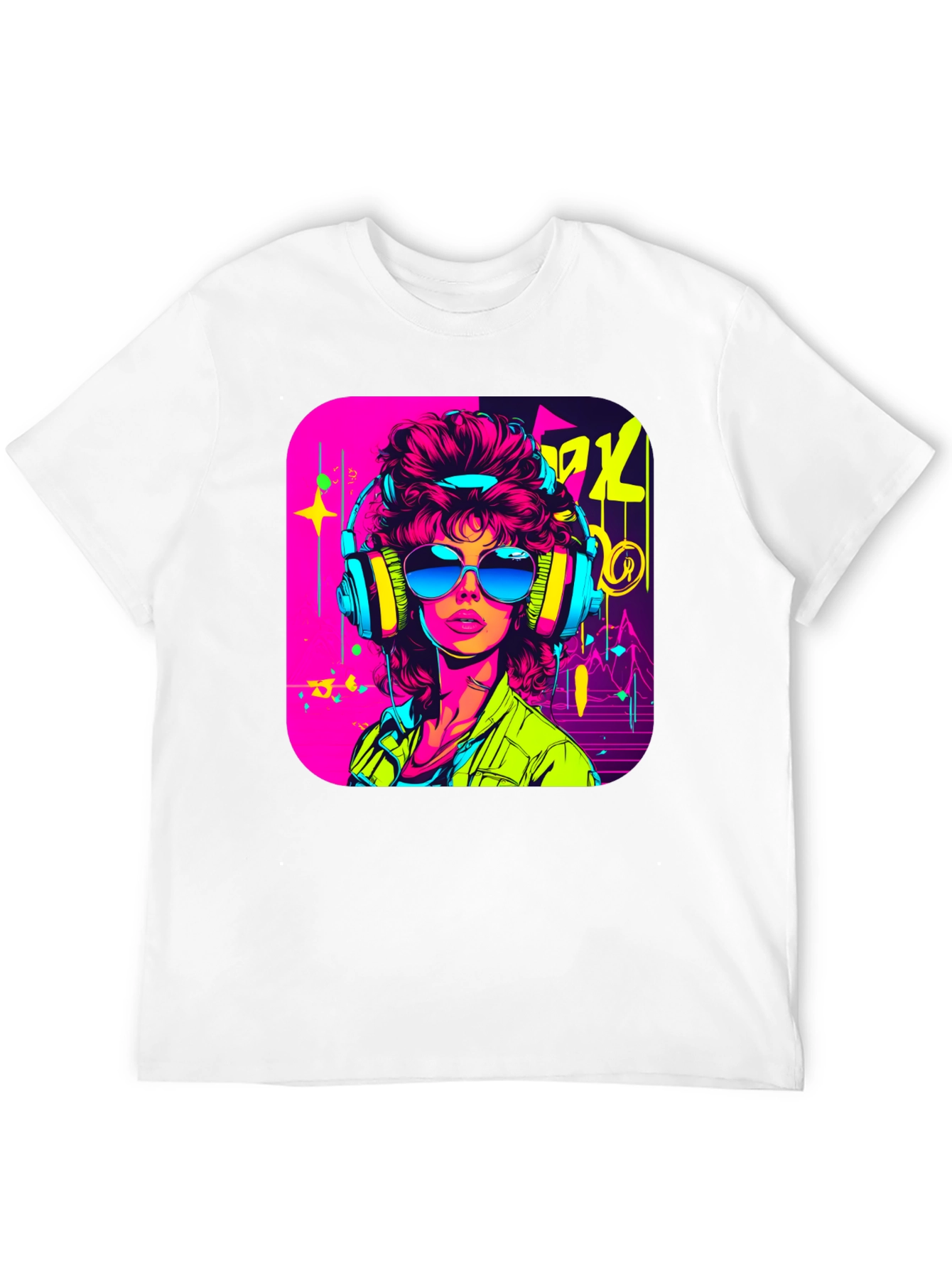 Retro 80s Neon Graphic T-Shirt