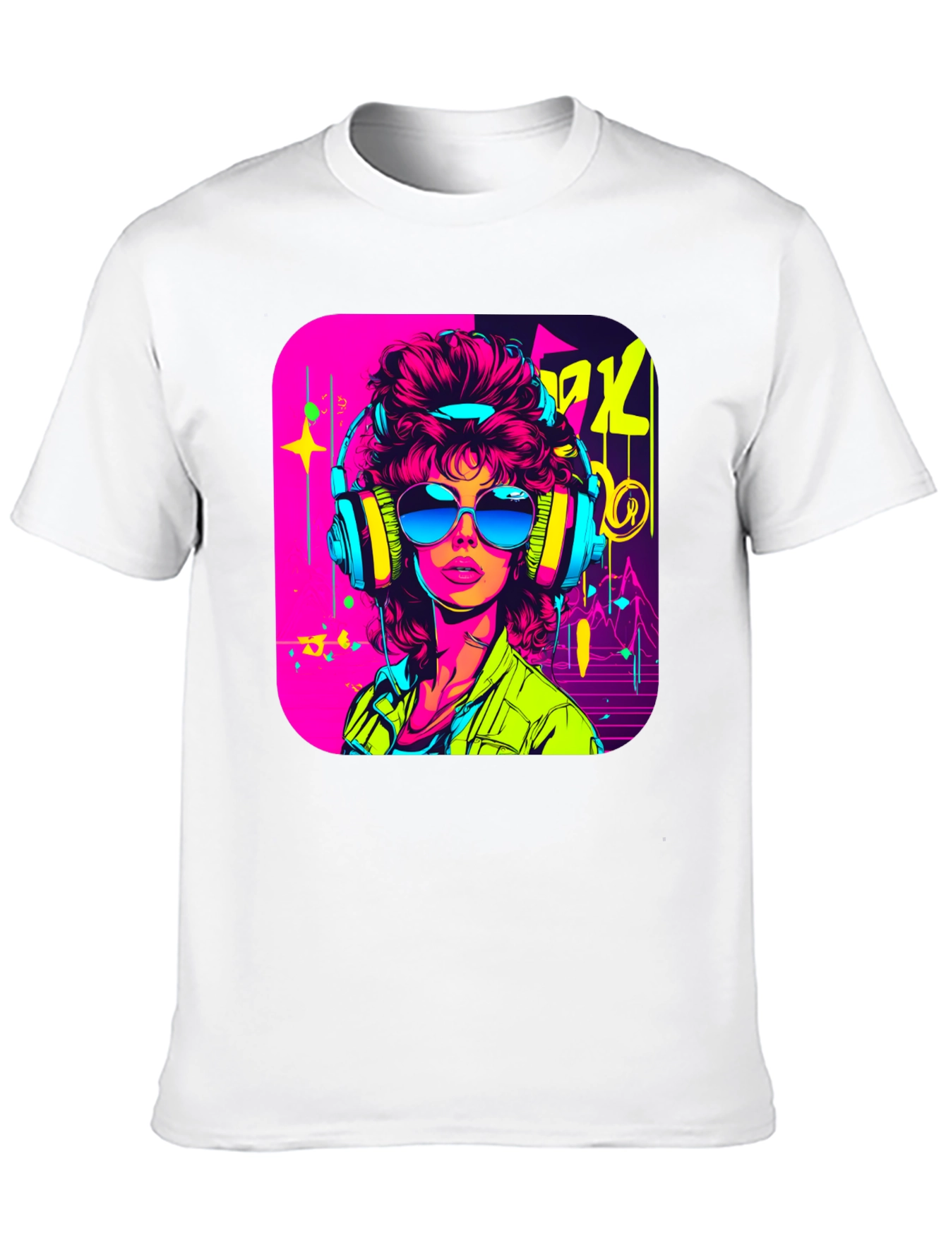 Retro 80s Neon Graphic T-Shirt