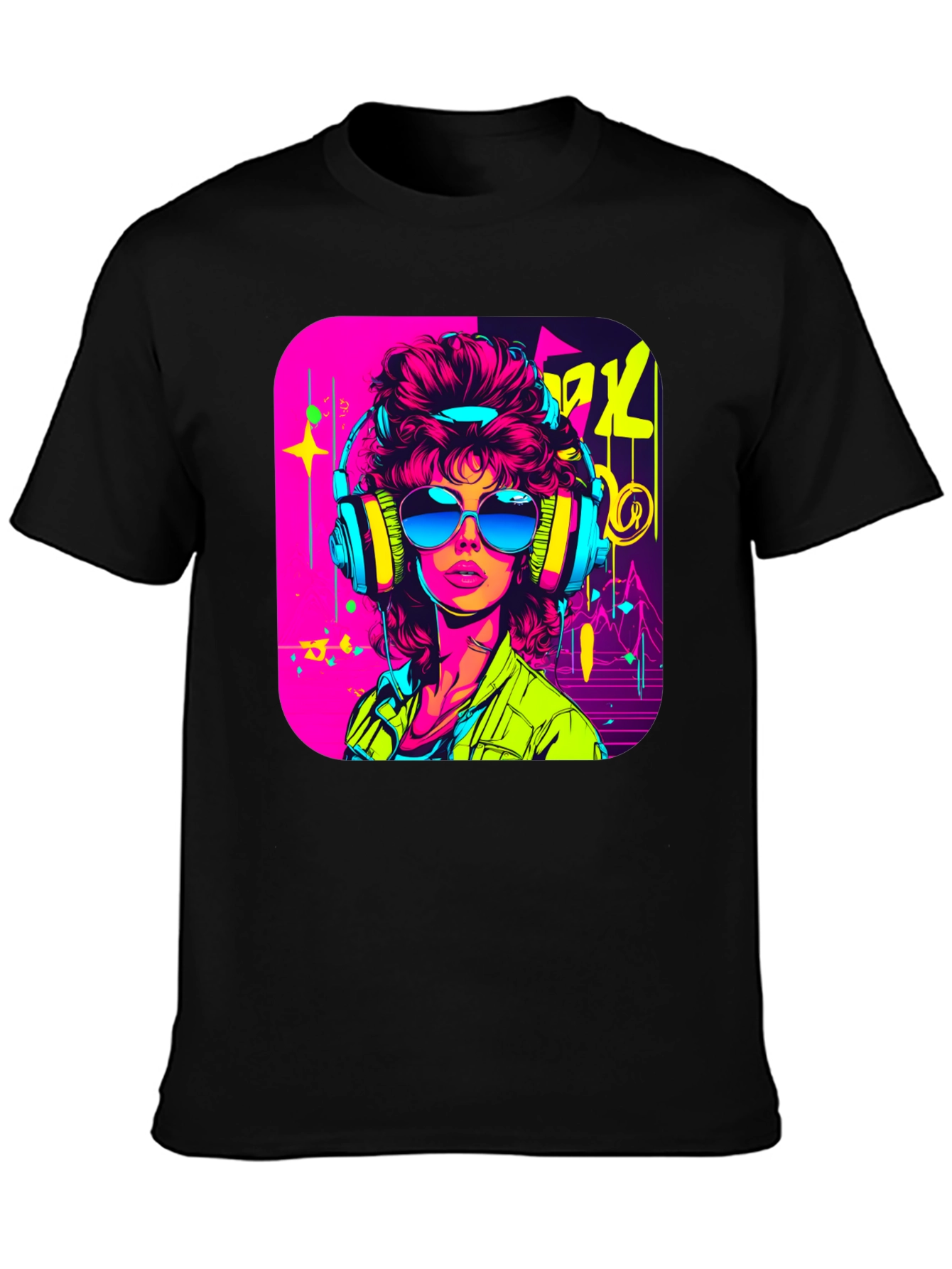 Retro 80s Neon Graphic T-Shirt