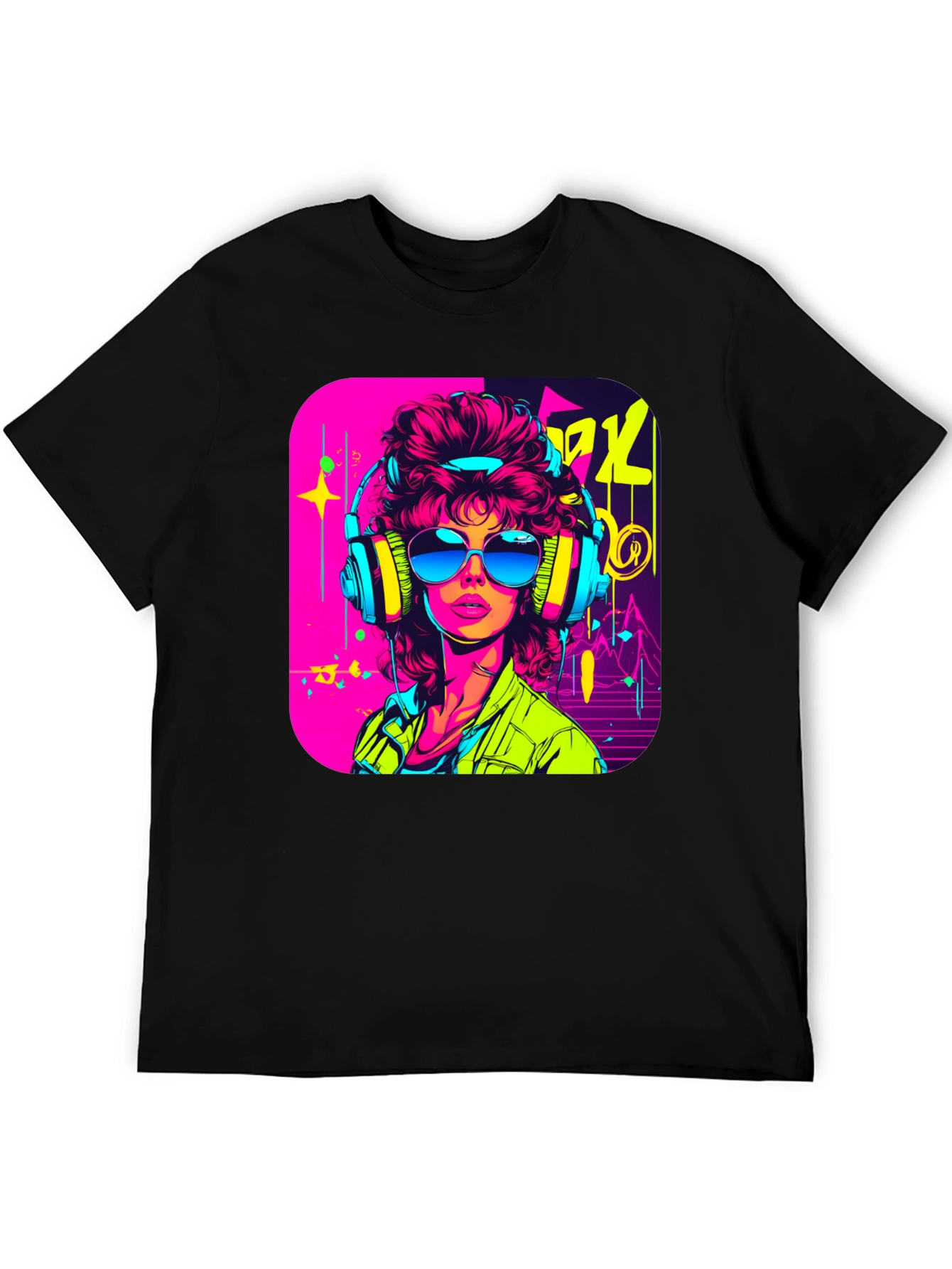 Retro 80s Neon Graphic T-Shirt