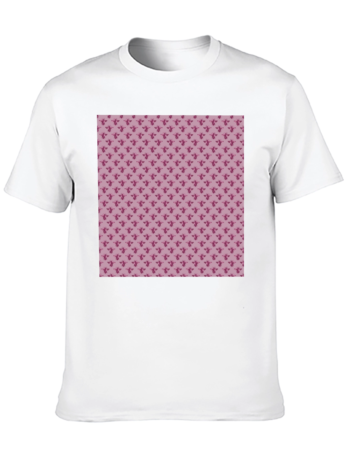 Stylish Black Tee with Purple Pattern