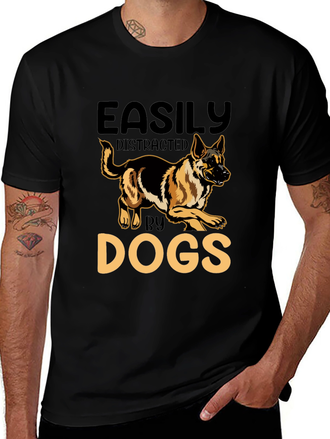 Easily Distracted by Dogs Graphic T-Shirt