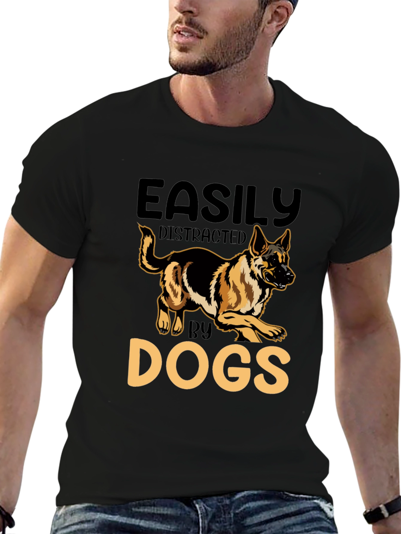 Easily Distracted by Dogs Graphic T-Shirt