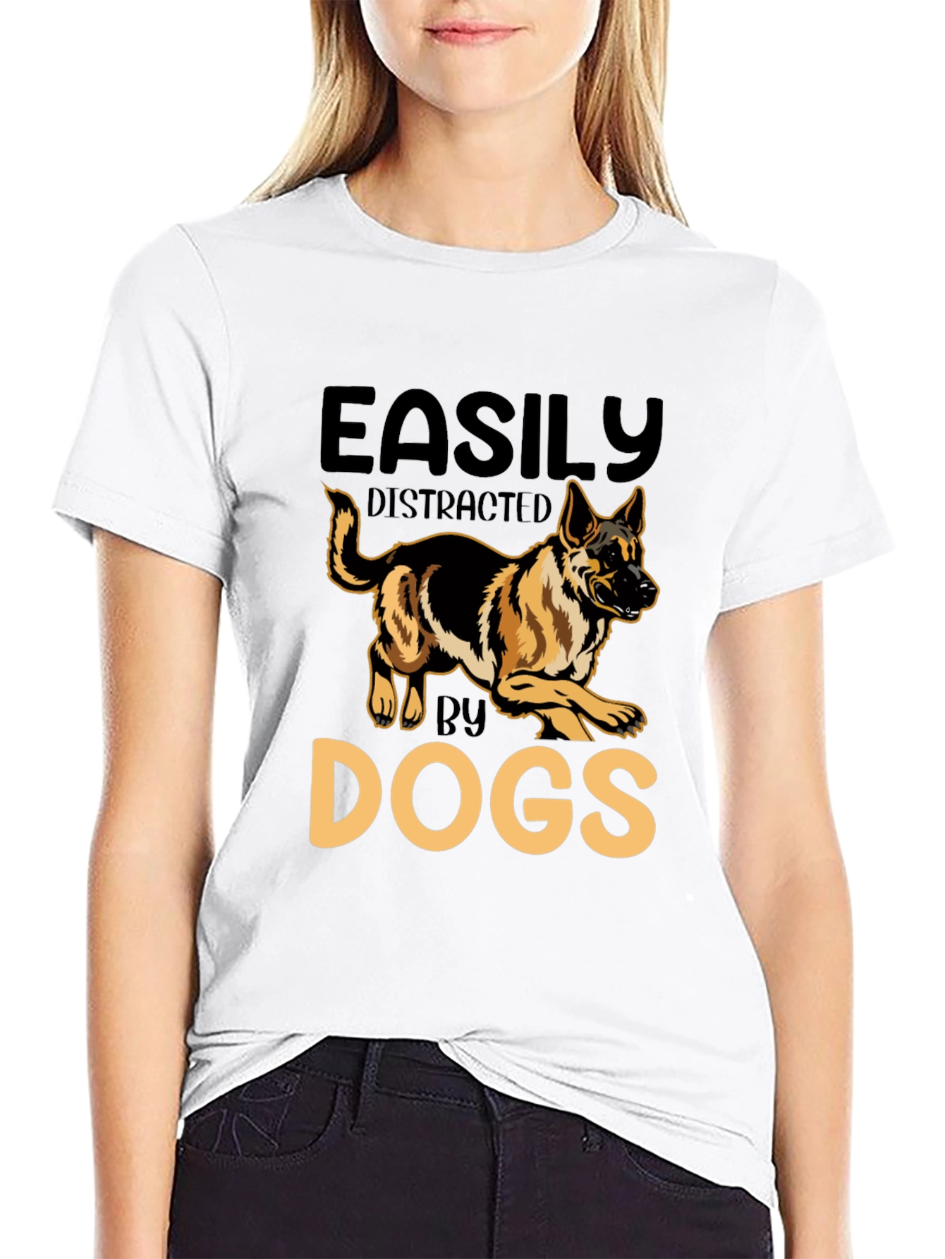 Easily Distracted by Dogs Graphic T-Shirt
