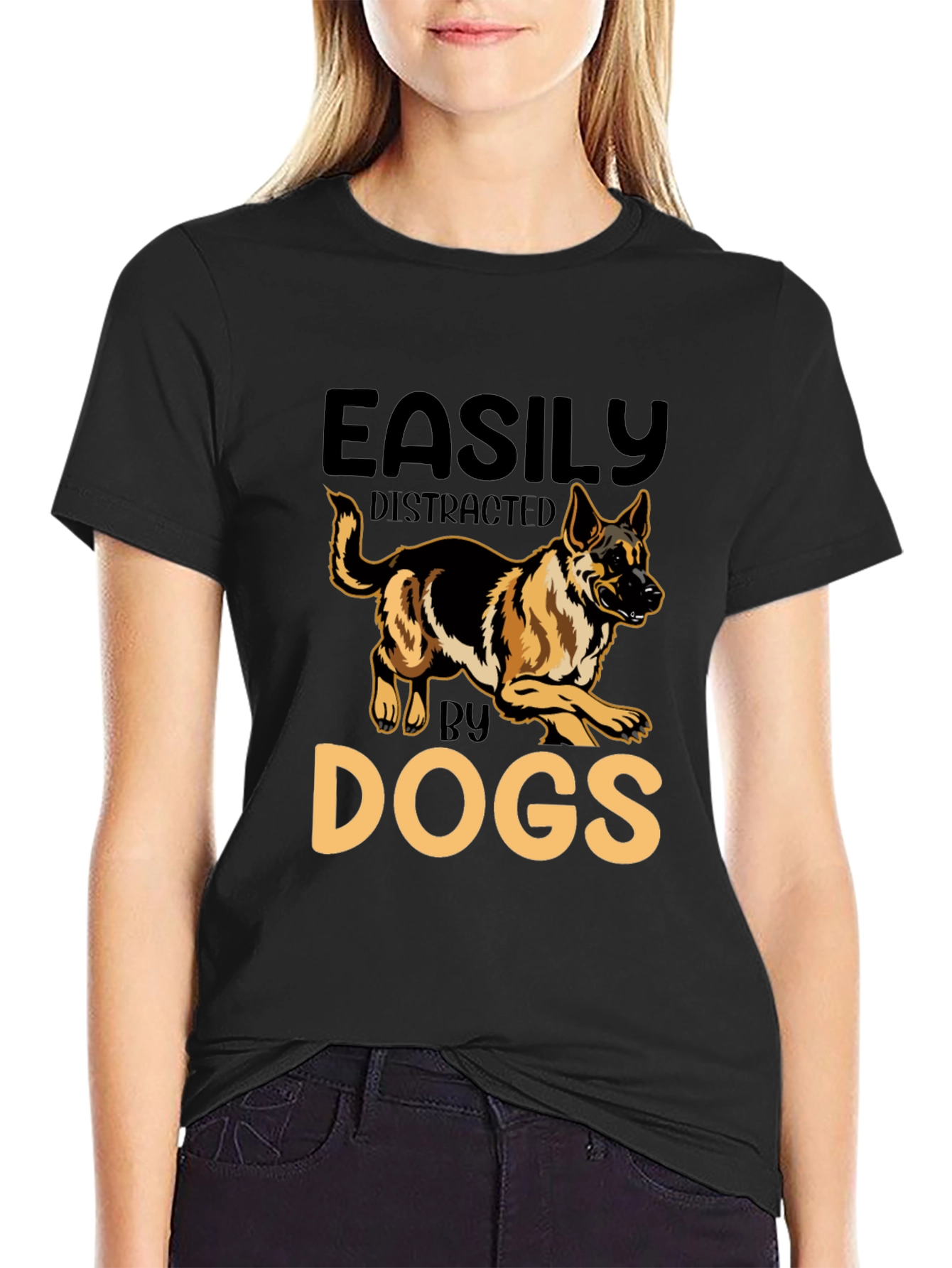 Easily Distracted by Dogs Graphic T-Shirt