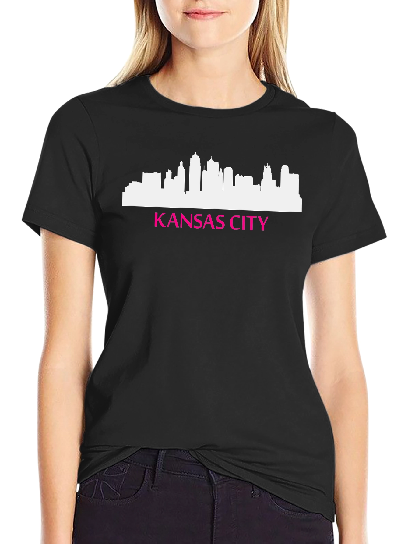 Kansas City Skyline Graphic Tee - Mens Black T-Shirt