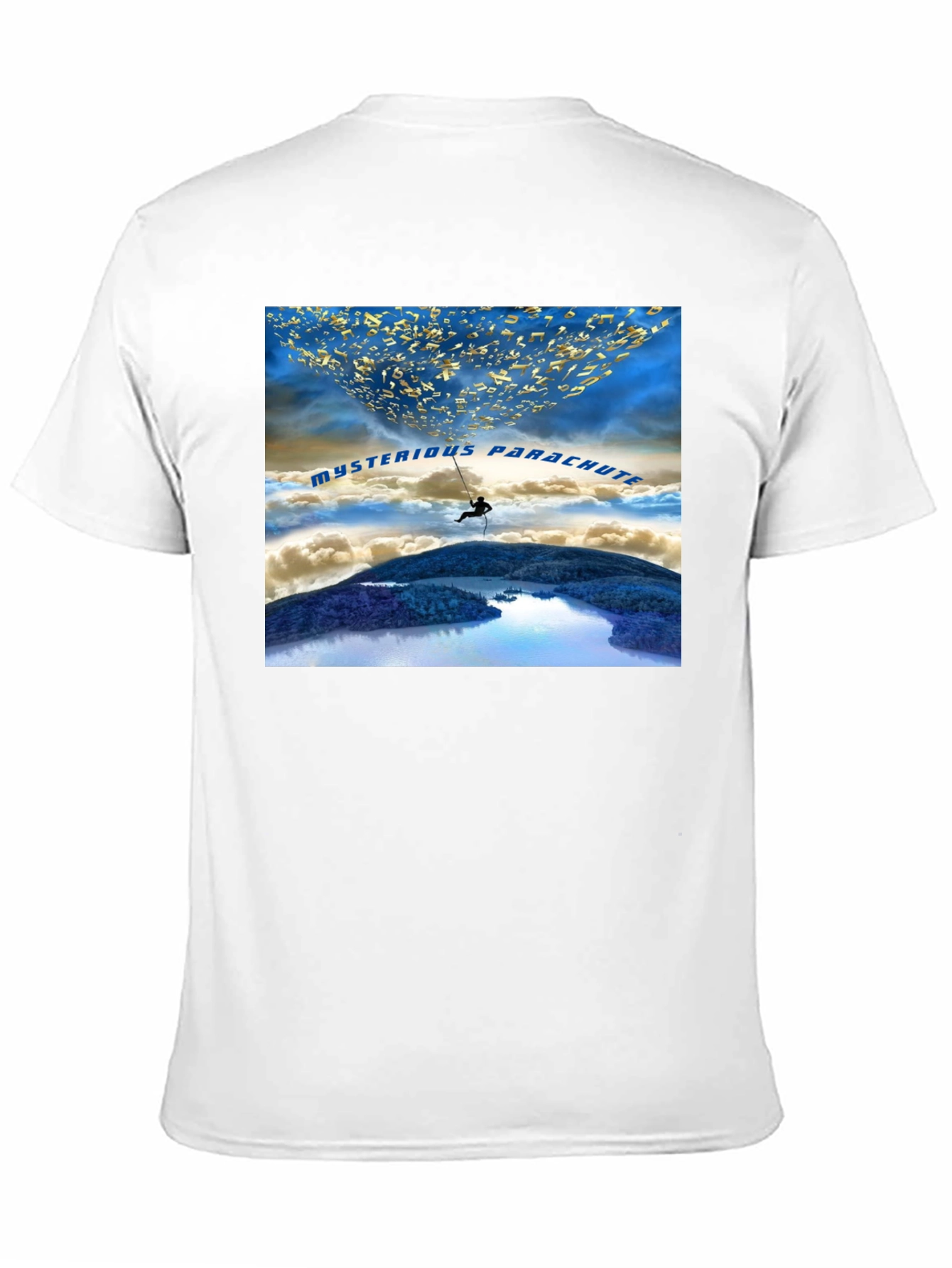 Mysterious Parachute Graphic Tee - Black Casual Shirt