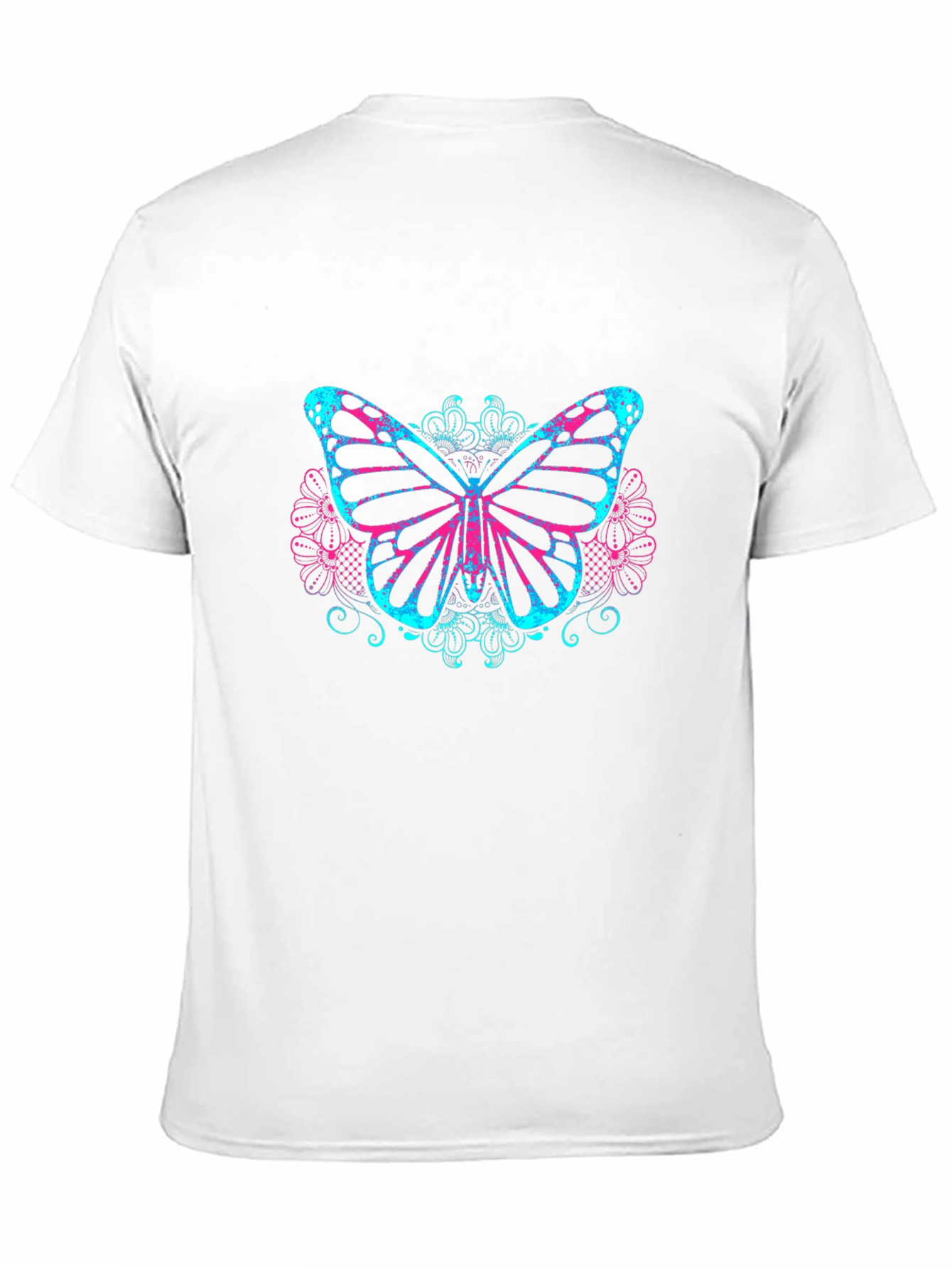 Butterfly Graphic Print Black T-Shirt