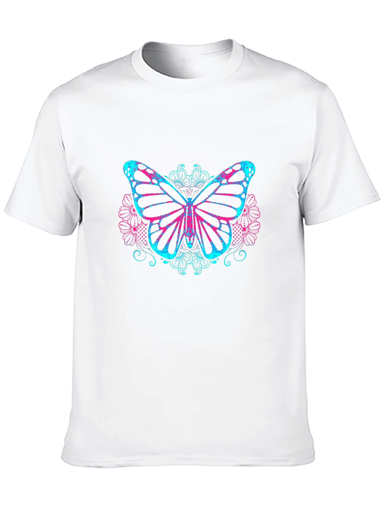 Butterfly Graphic Print Black T-Shirt