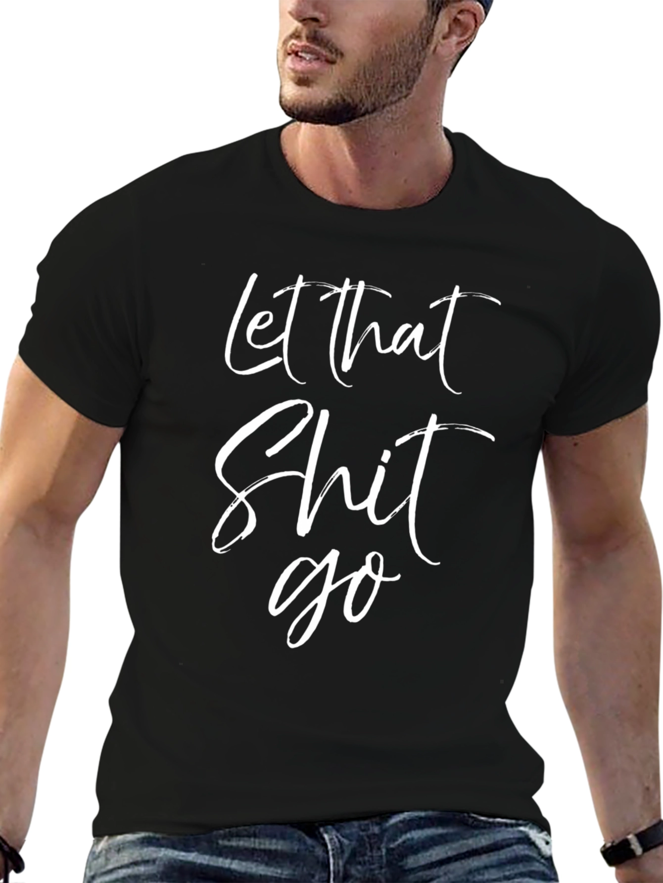 Let That Shit Go Black Graphic Tee