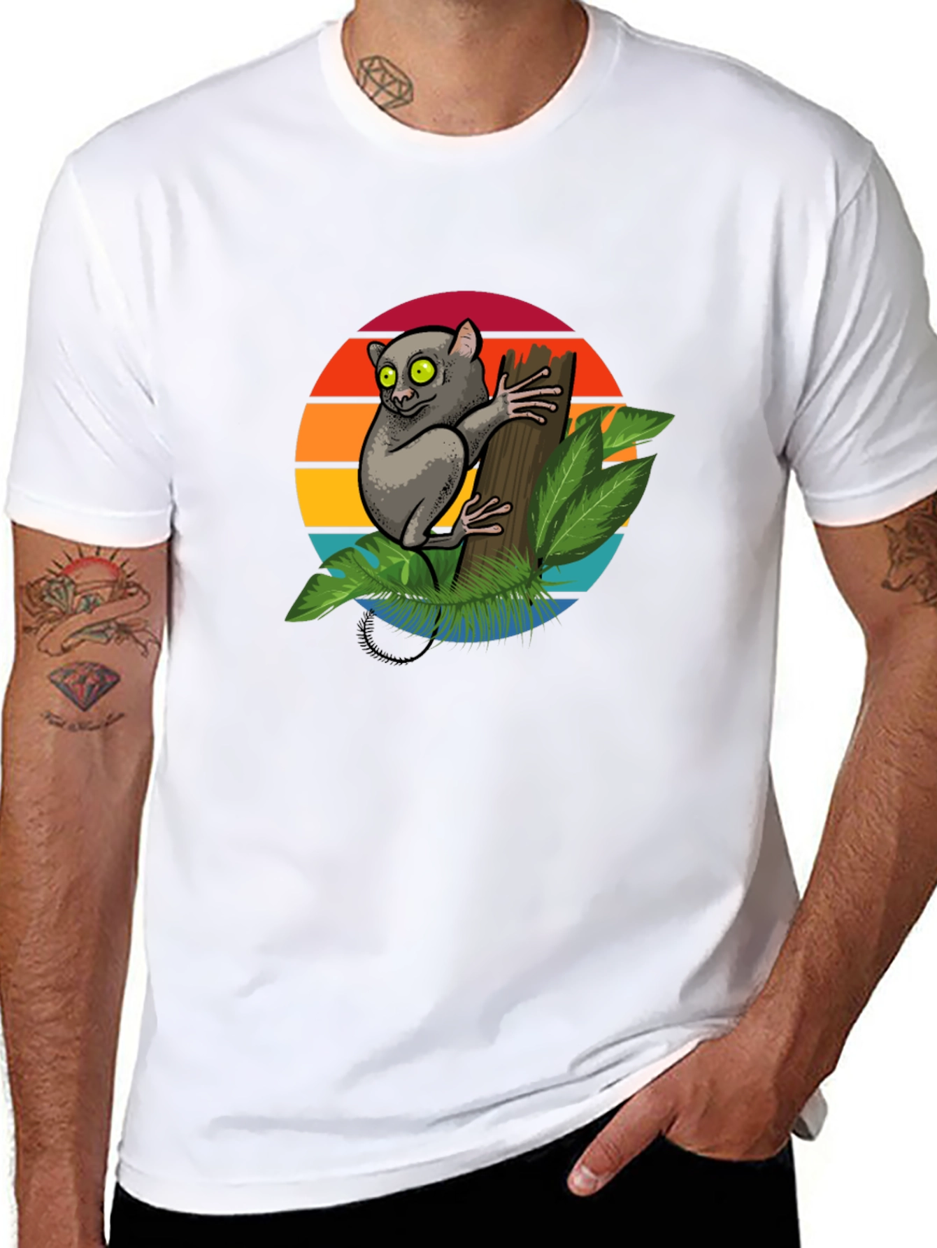 Tarsier Graphic Tee - Sunset Design