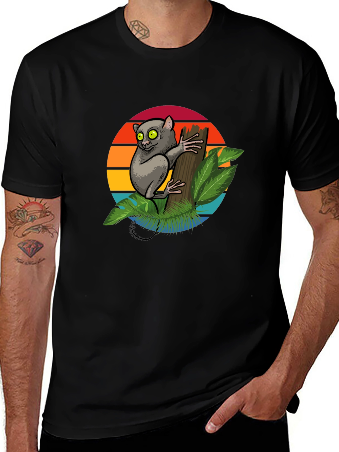 Tarsier Graphic Tee - Sunset Design