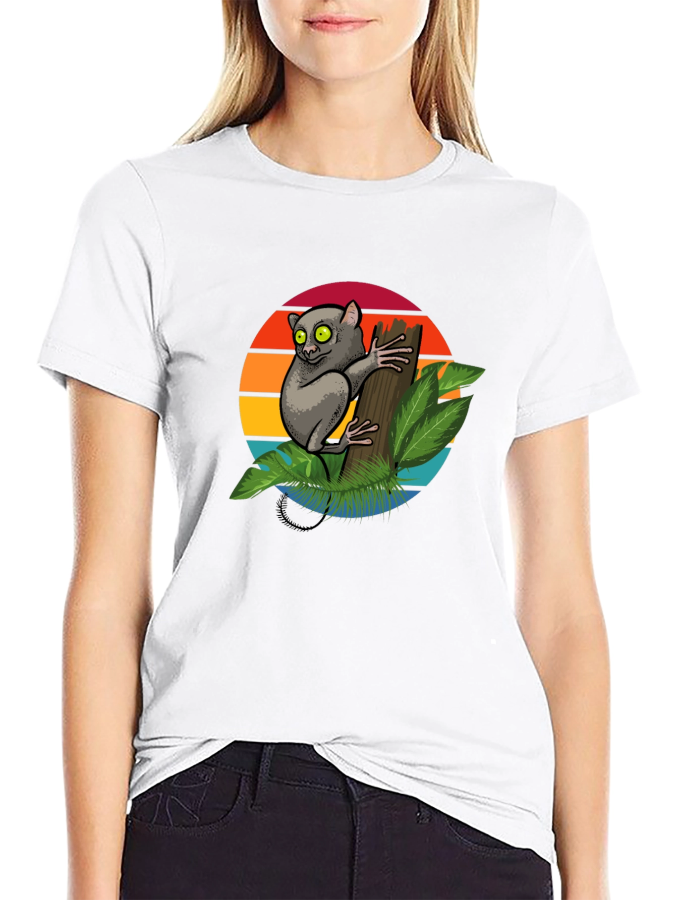 Tarsier Graphic Tee - Sunset Design