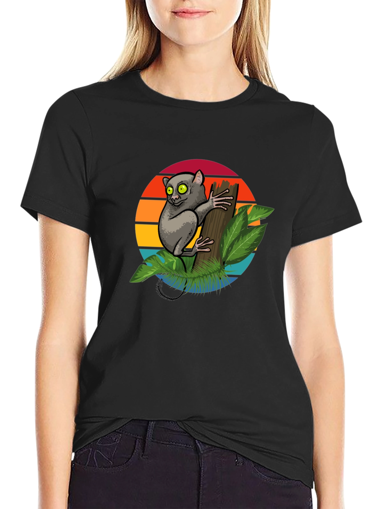 Tarsier Graphic Tee - Sunset Design