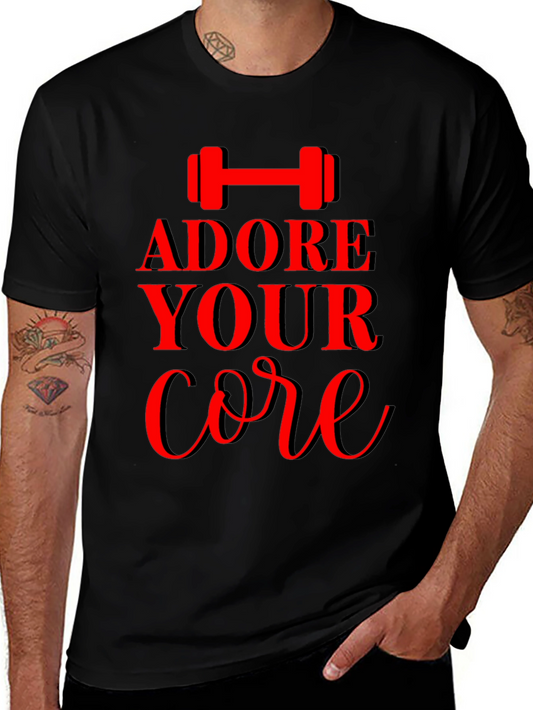 Adore Your Core Graphic Tee - Fitness Motivation Shirt