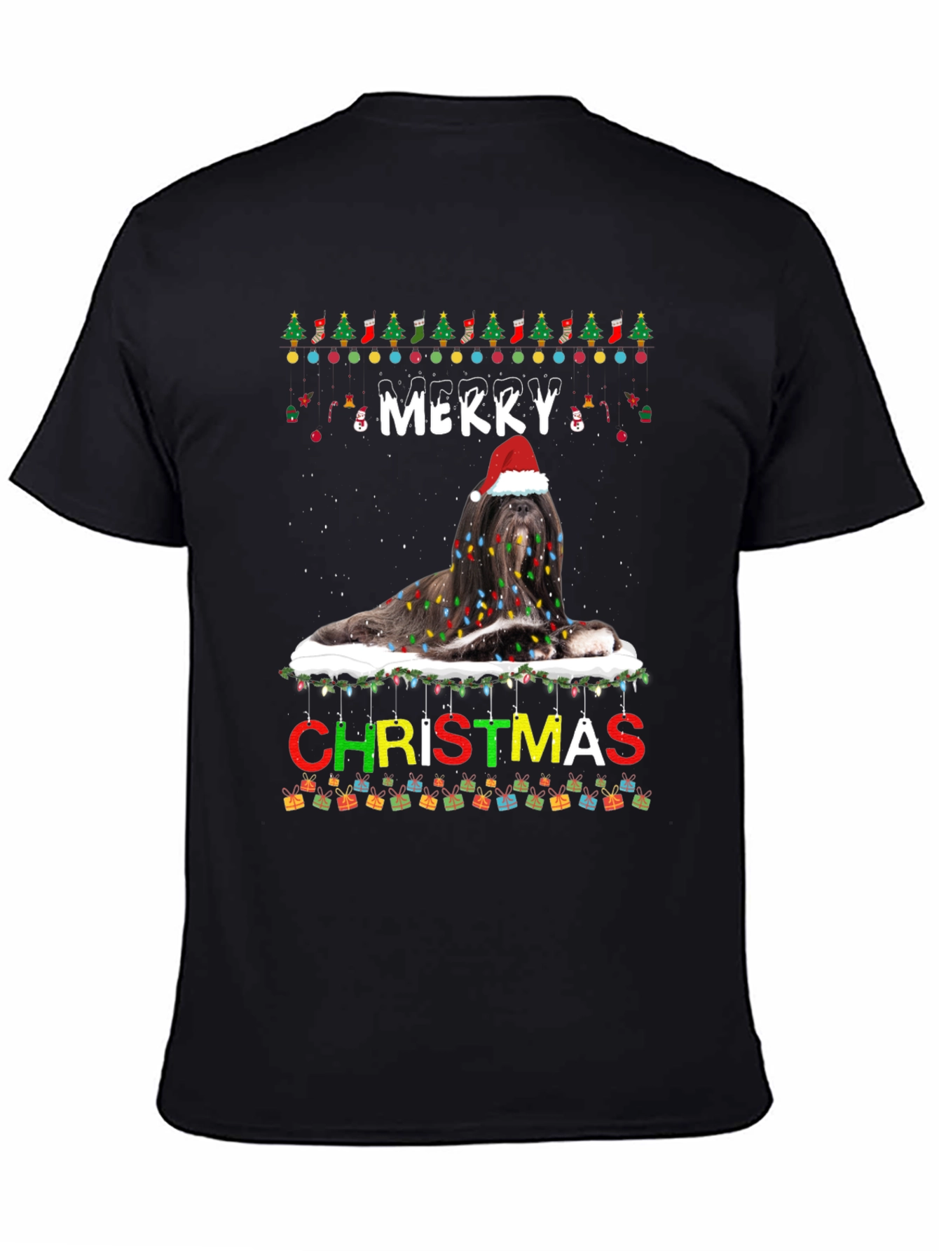 Merry Christmas Dog Breed Holiday T-Shirt