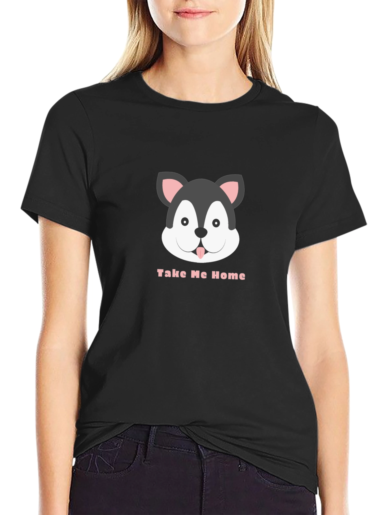 Cute Dog Graphic T-Shirt - Take Me Home