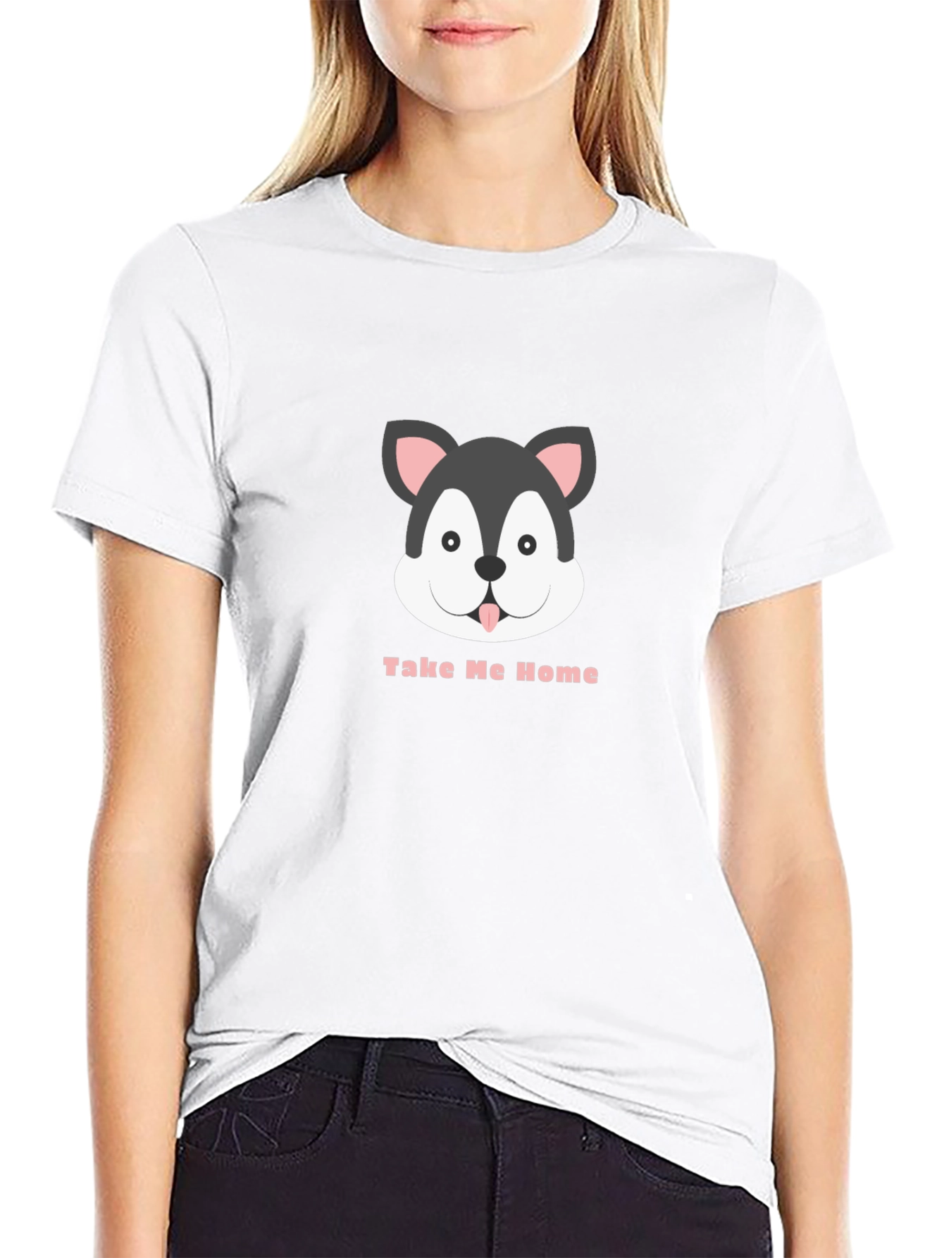 Cute Dog Graphic T-Shirt - Take Me Home