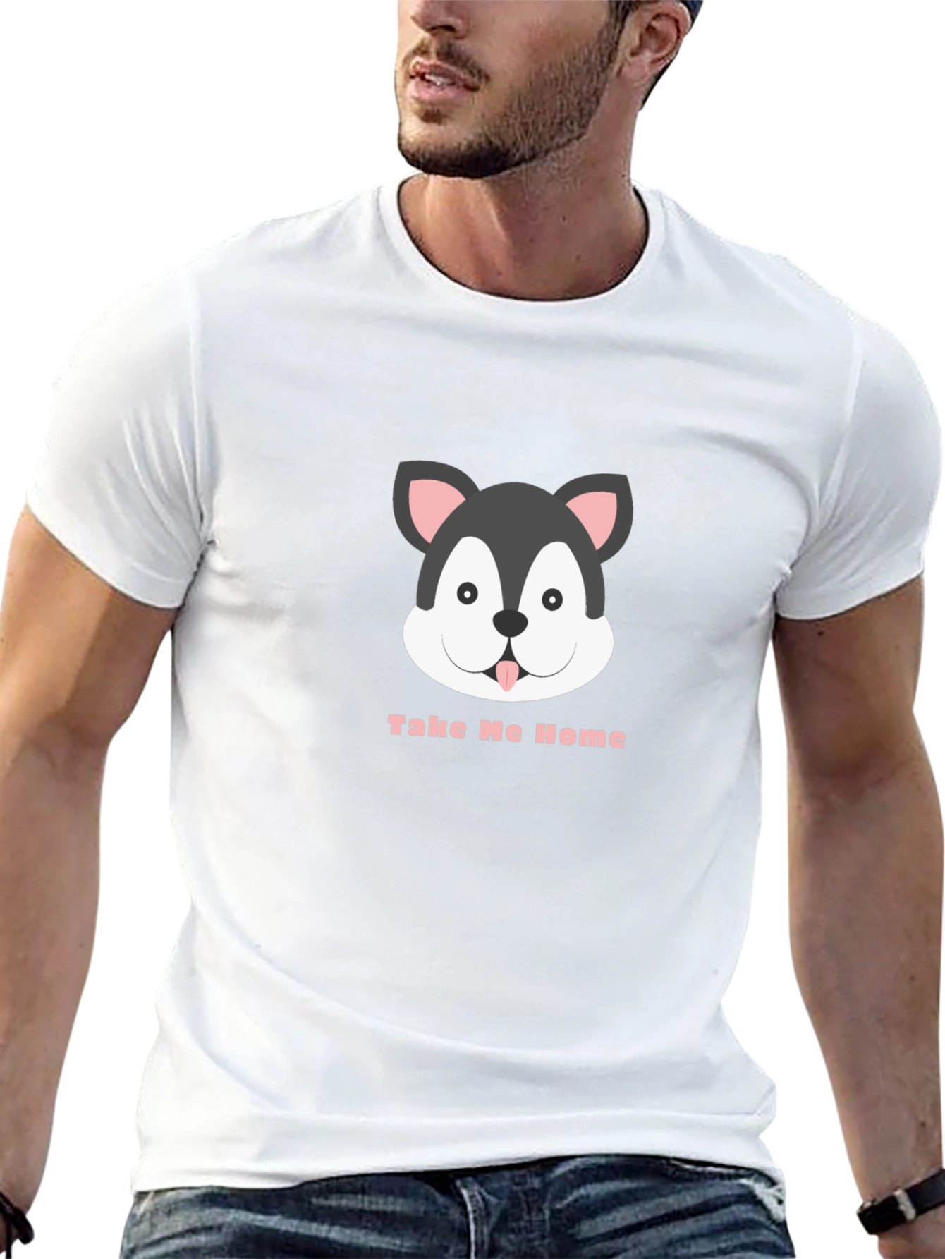 Cute Dog Graphic T-Shirt - Take Me Home