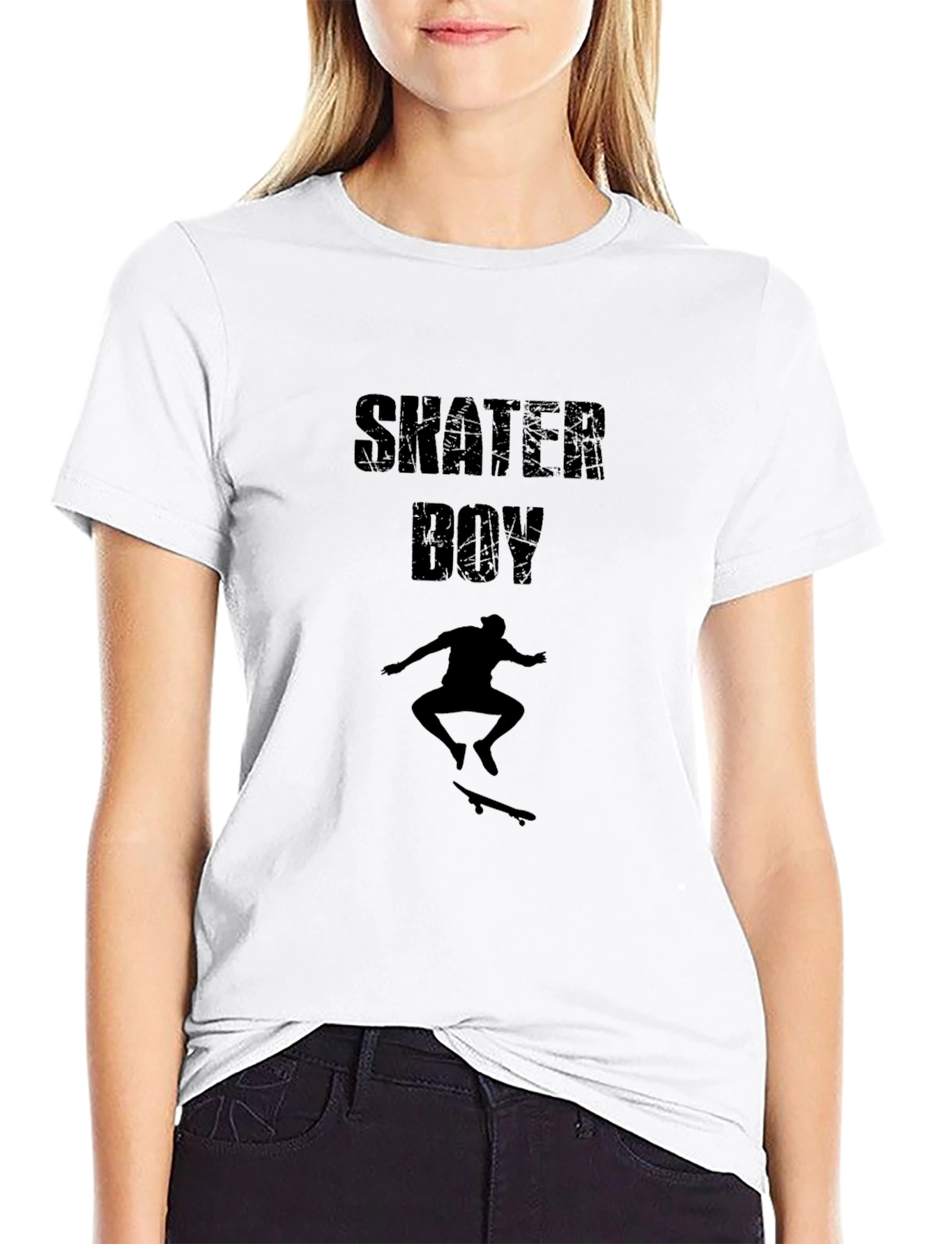 Skater Boy Black T-Shirt - Cool Graphic Tee