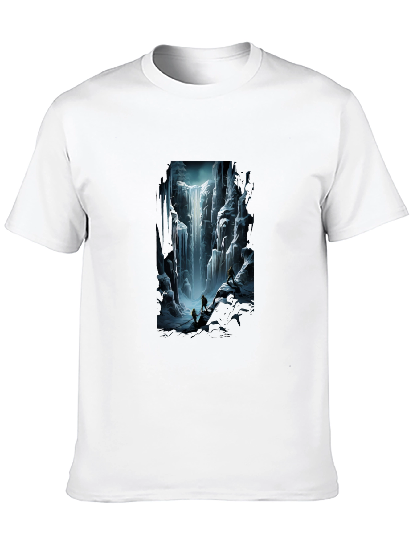 Waterfall Graphic Tee - Black Short Sleeve
