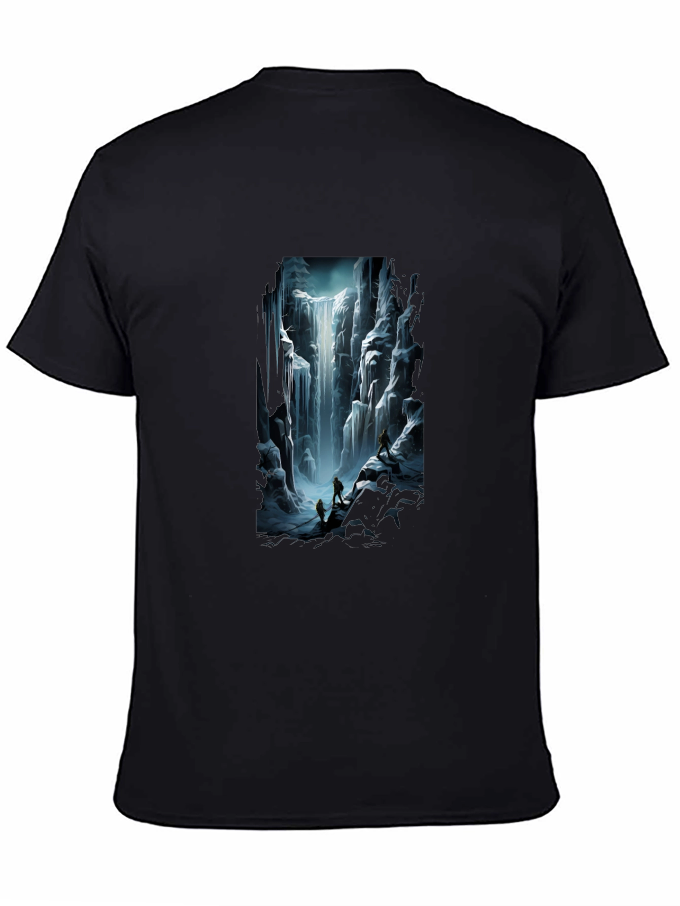 Waterfall Graphic Tee - Black Short Sleeve