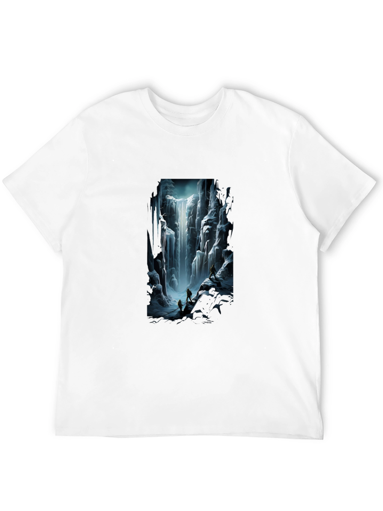 Waterfall Graphic Tee - Black Short Sleeve