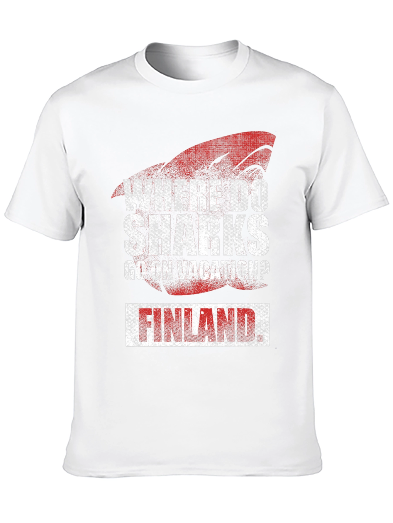 Shark Vacation Finland Humor Graphic Tee