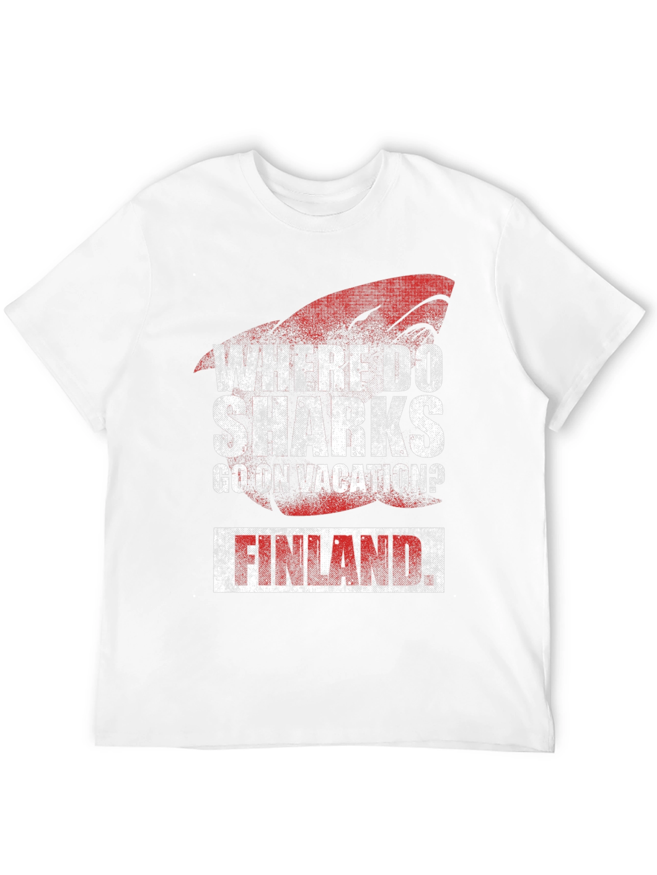Shark Vacation Finland Humor Graphic Tee