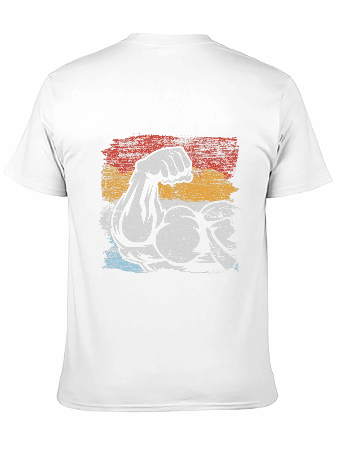 Retro Muscle Arm Graphic T-Shirt - Bodybuilding Gym Tee