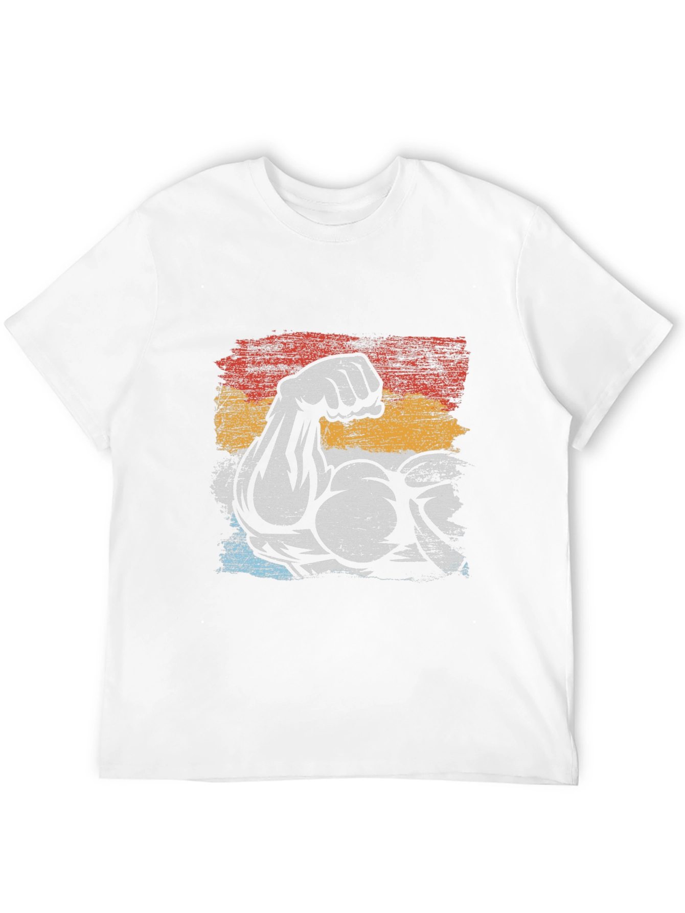 Retro Muscle Arm Graphic T-Shirt - Bodybuilding Gym Tee