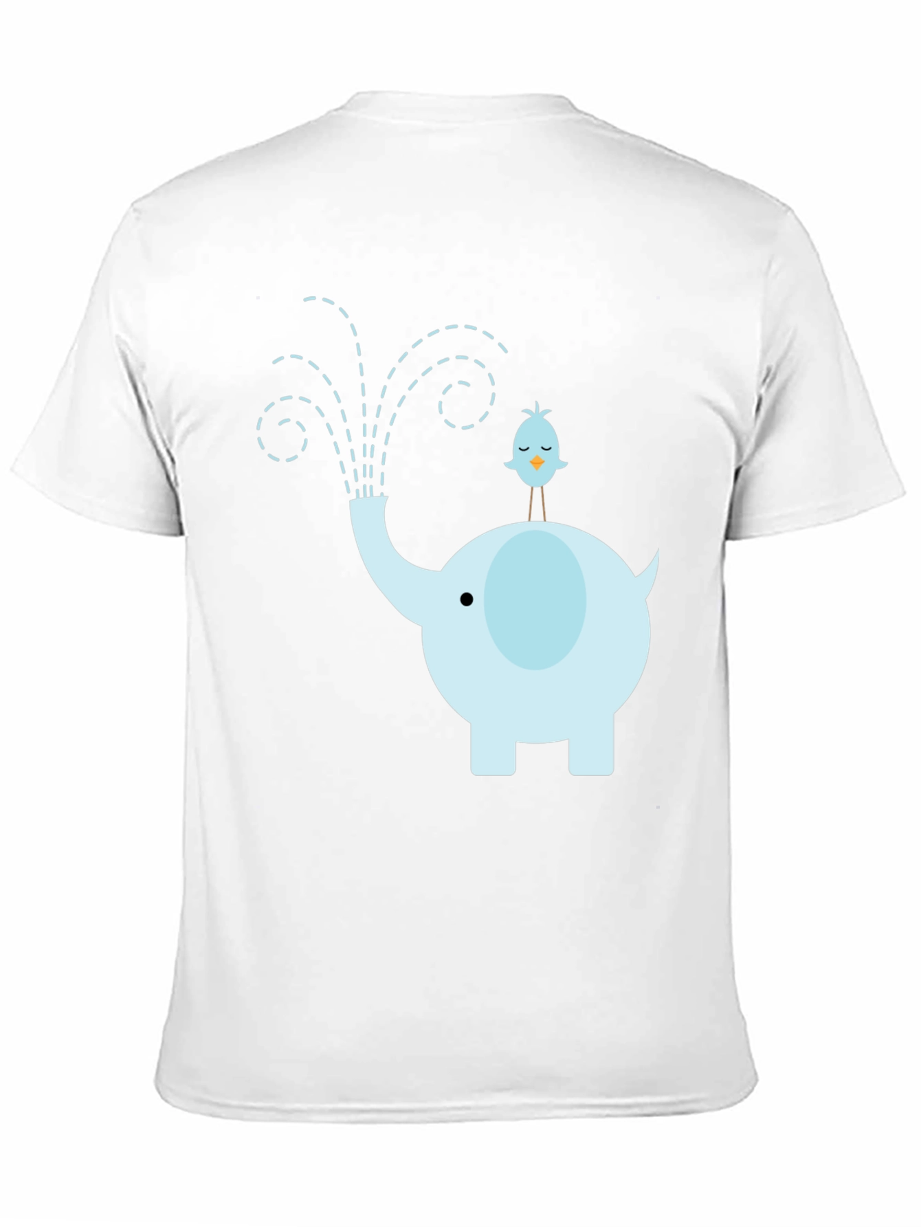 Elephant & Bird Graphic Tee - Whimsical Mens T-Shirt