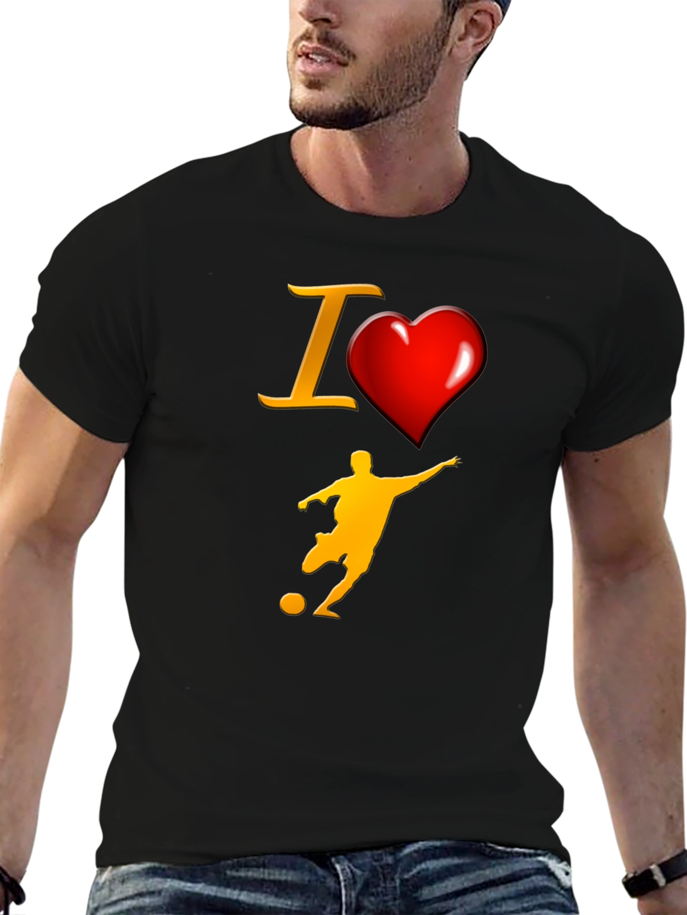 I Love Soccer Graphic T-Shirt