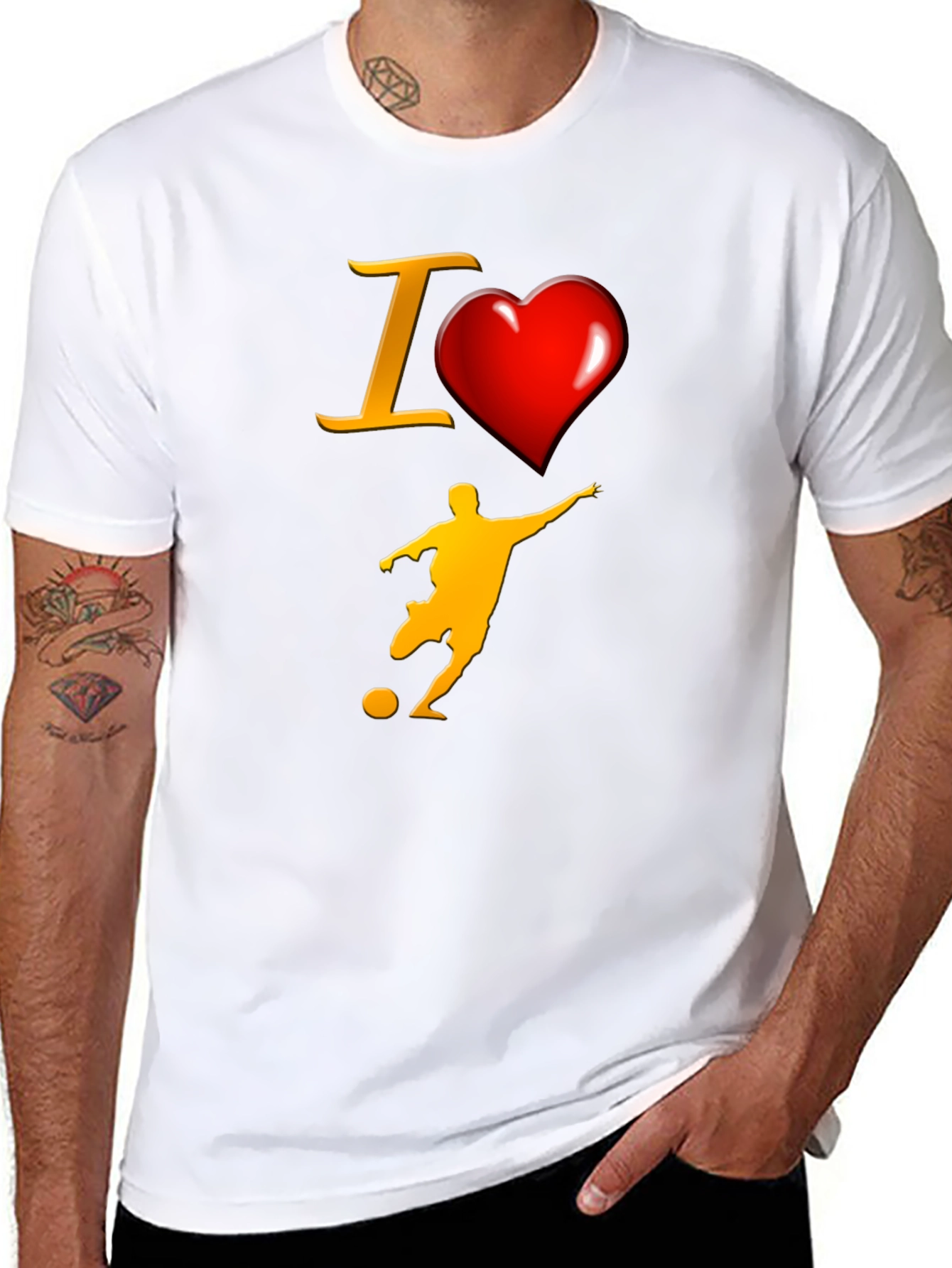 I Love Soccer Graphic T-Shirt