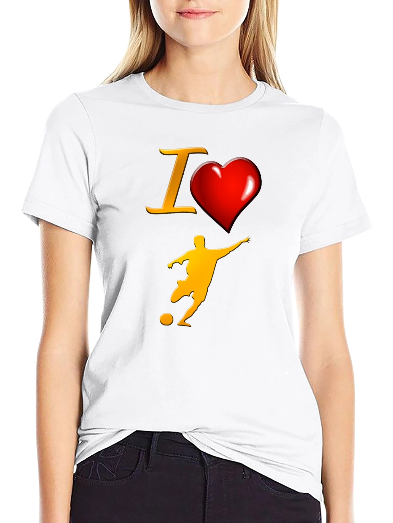 I Love Soccer Graphic T-Shirt
