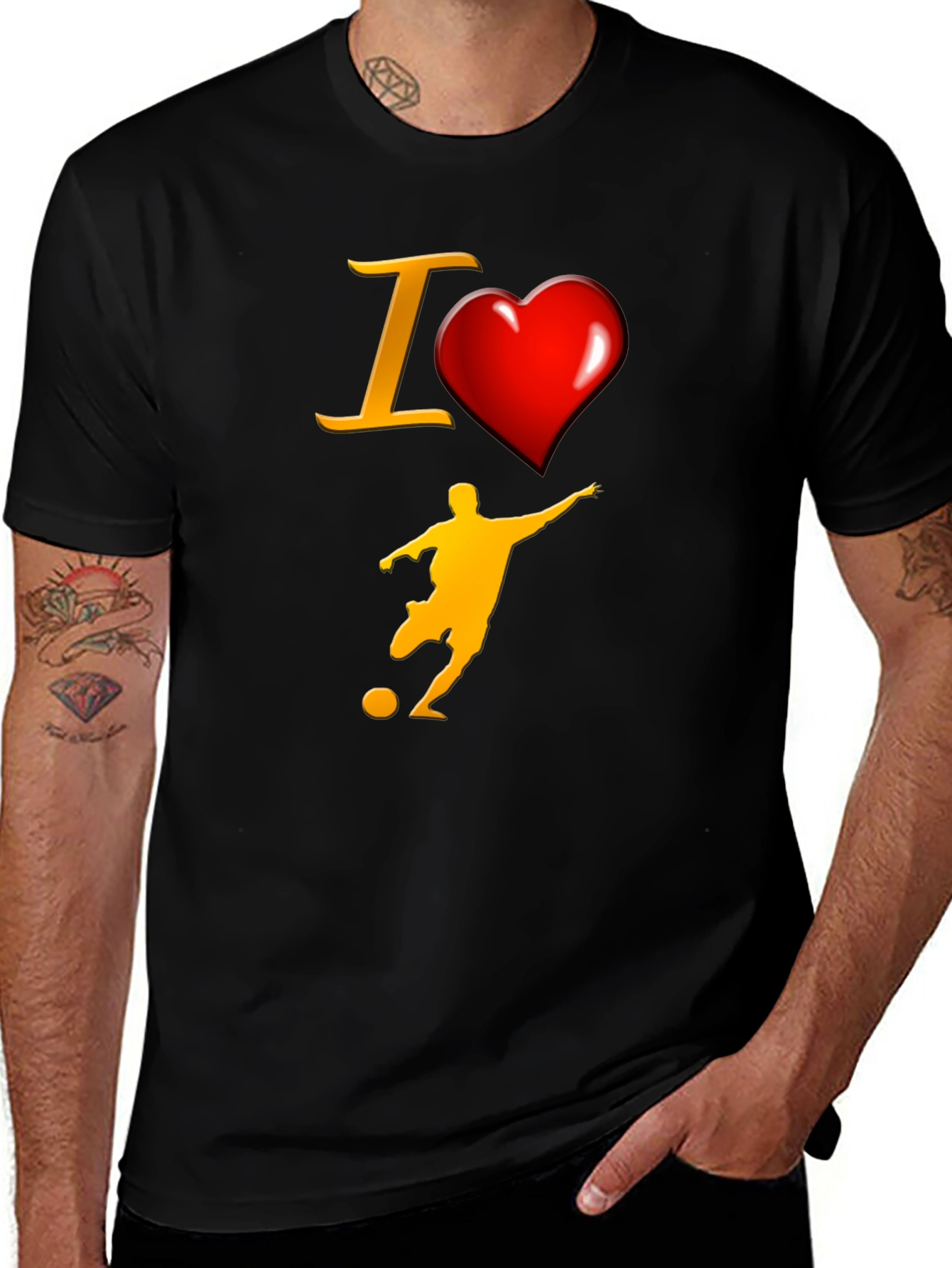 I Love Soccer Graphic T-Shirt