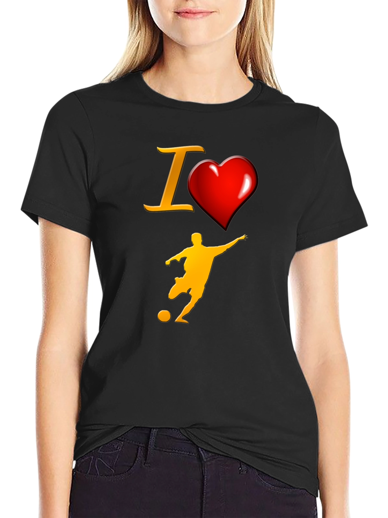 I Love Soccer Graphic T-Shirt
