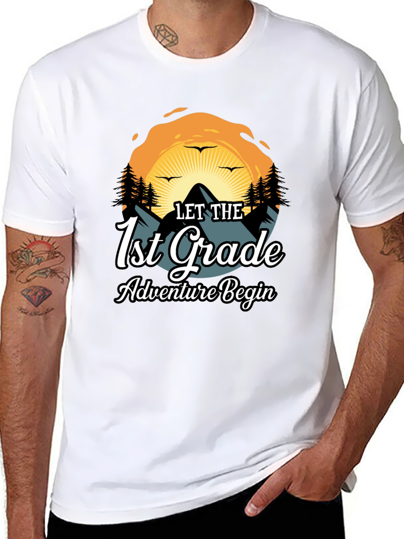 1st Grade Adventure Begins Graphic Tee