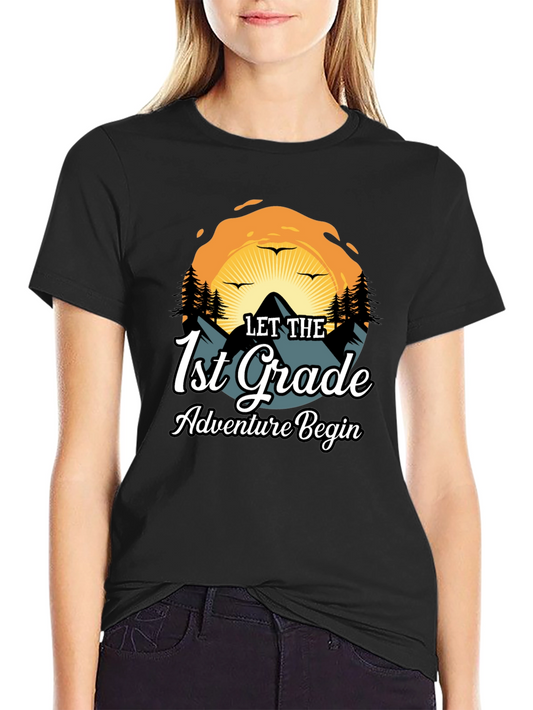 1st Grade Adventure Begins Graphic Tee