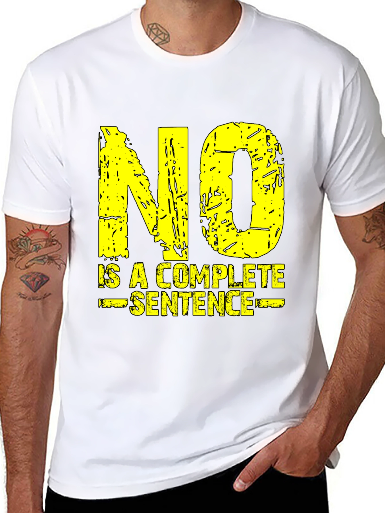 No is a Complete Sentence T-Shirt - Grunge Style