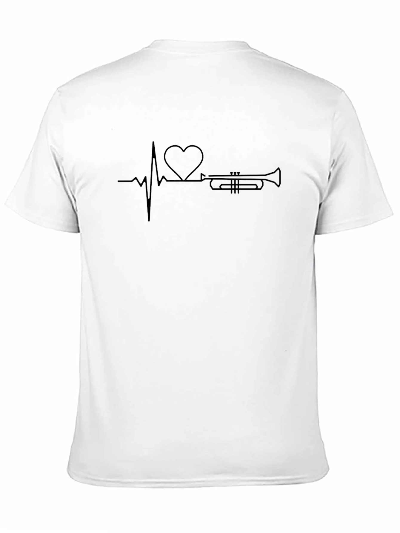 Heartbeat Trumpet T-Shirt - Music Lover Tee